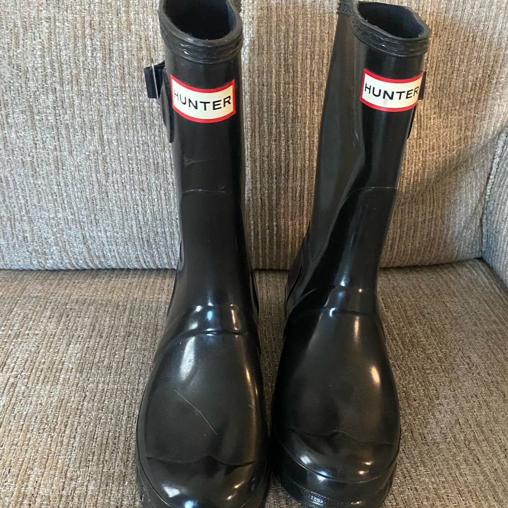 Womens Black Hunter Rain Boots